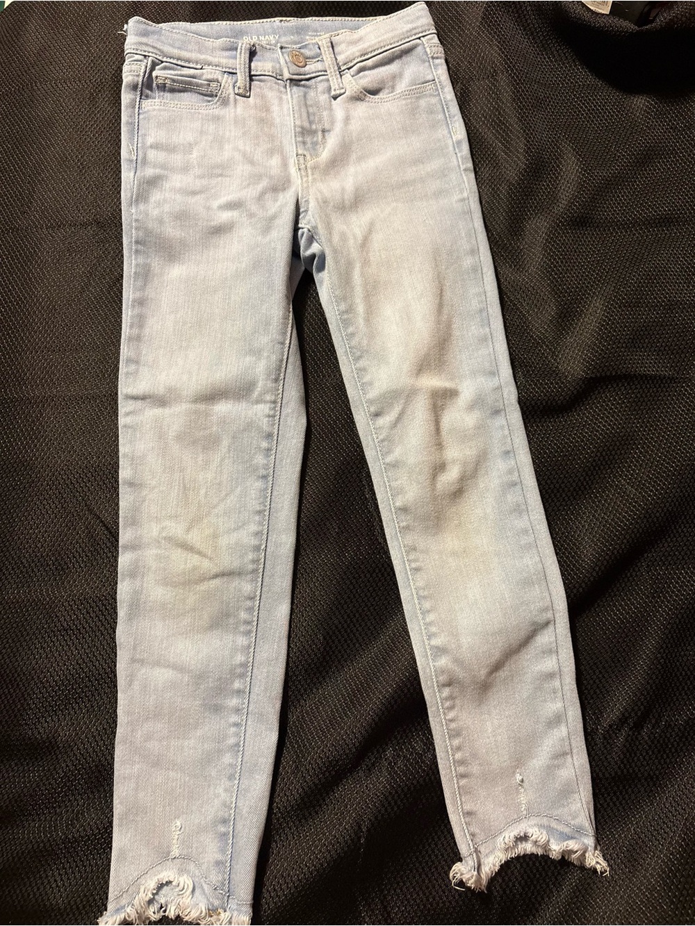 Old Navy Light Blue Girl’s Skinny Jeans with Frayed Hem